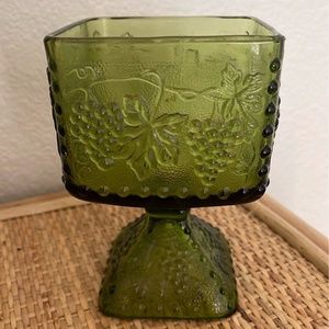 Indiana Glass Harvest Grape Green Square